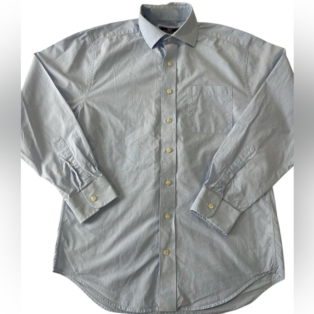 Vineyard Vines Men's Light Blue Button-Down Dress Shirt